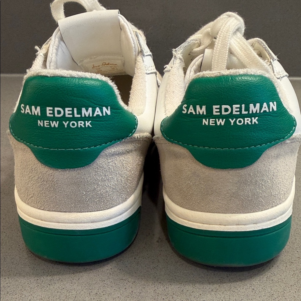 Sam Edelman Women's White and Green Sneakers